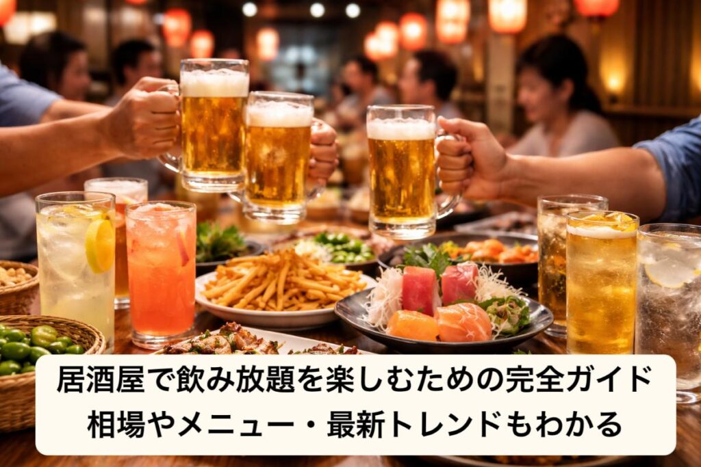 居酒屋で飲み放題を楽しむための完全ガイド｜相場やメニュー・最新トレンドもわかる