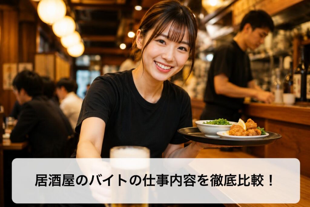 居酒屋のバイトの仕事内容を徹底比較!