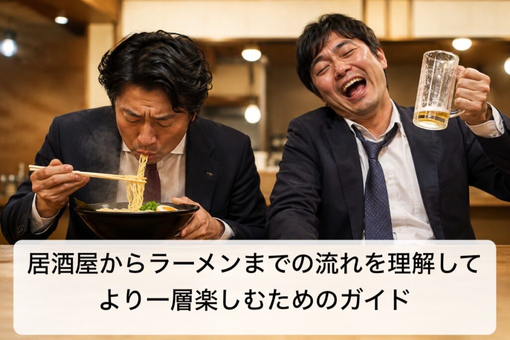 居酒屋からラーメンまでの流れを理解してより一層楽しむためのガイド