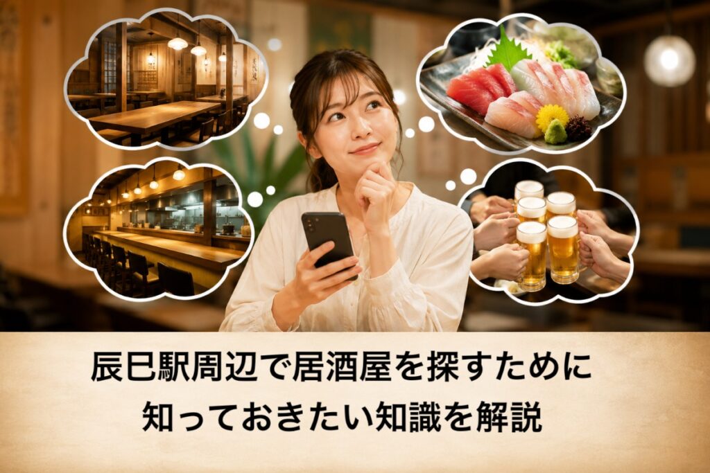 辰巳駅周辺で居酒屋を探すために知っておきたい知識を解説