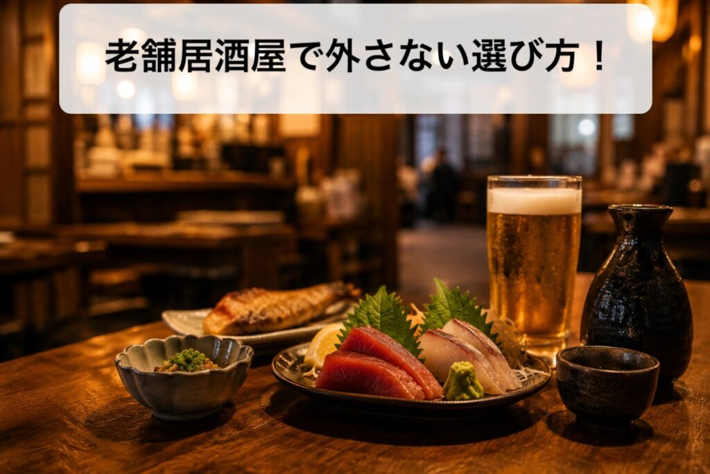 老舗居酒屋で外さない選び方!
